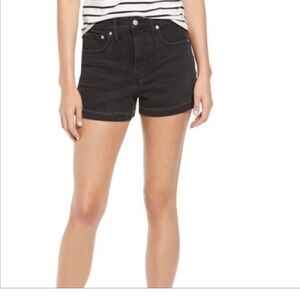 Madewell Black Jean Cuffed Shorts Size 31